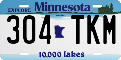 MN license plate 304TKM