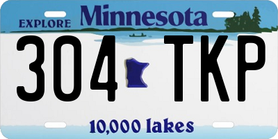 MN license plate 304TKP