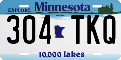 MN license plate 304TKQ
