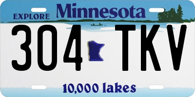 MN license plate 304TKV