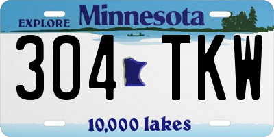 MN license plate 304TKW