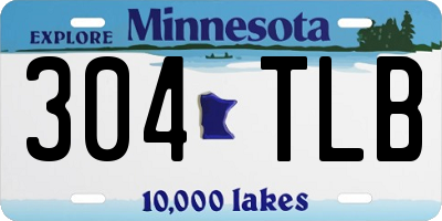 MN license plate 304TLB