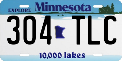 MN license plate 304TLC