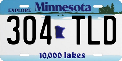 MN license plate 304TLD