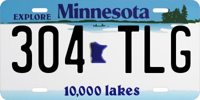 MN license plate 304TLG