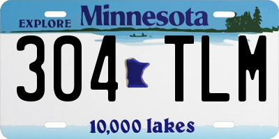 MN license plate 304TLM