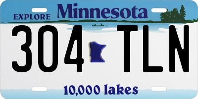 MN license plate 304TLN