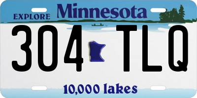 MN license plate 304TLQ