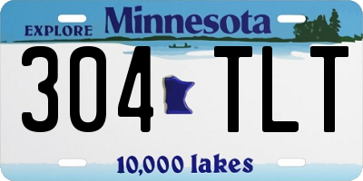 MN license plate 304TLT
