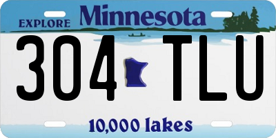 MN license plate 304TLU
