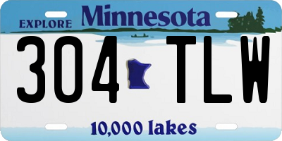MN license plate 304TLW
