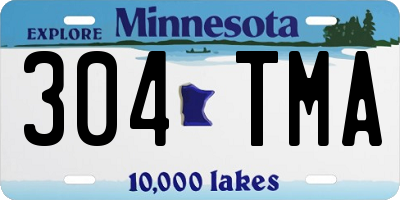 MN license plate 304TMA