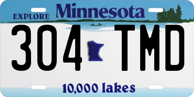 MN license plate 304TMD