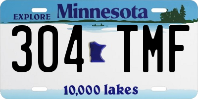 MN license plate 304TMF