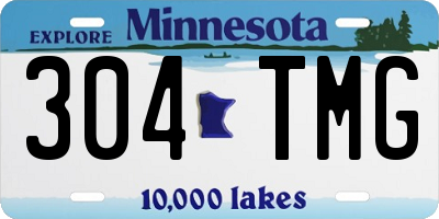 MN license plate 304TMG