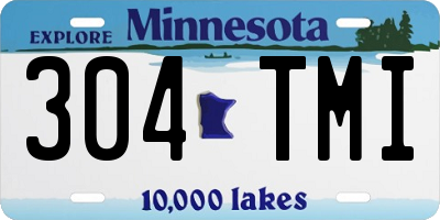 MN license plate 304TMI