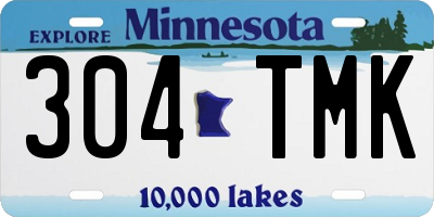 MN license plate 304TMK