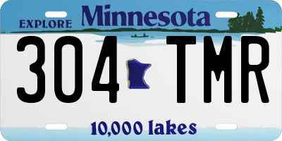 MN license plate 304TMR