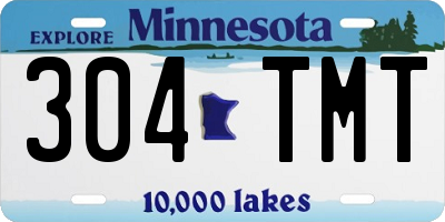 MN license plate 304TMT