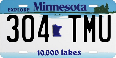 MN license plate 304TMU