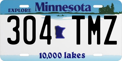 MN license plate 304TMZ