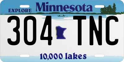 MN license plate 304TNC