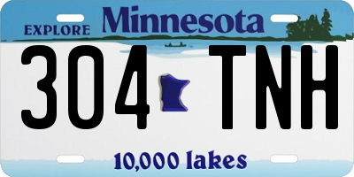 MN license plate 304TNH