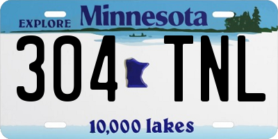 MN license plate 304TNL