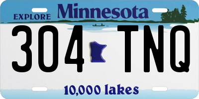 MN license plate 304TNQ