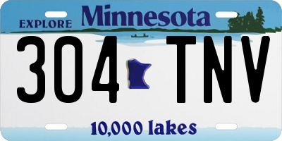 MN license plate 304TNV