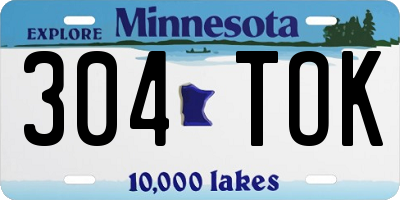 MN license plate 304TOK