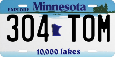 MN license plate 304TOM