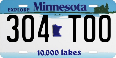 MN license plate 304TOO