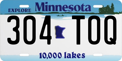 MN license plate 304TOQ
