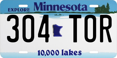 MN license plate 304TOR