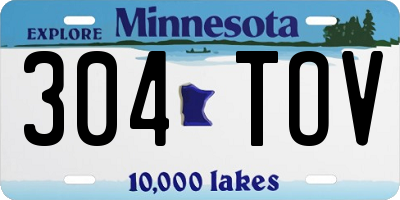 MN license plate 304TOV