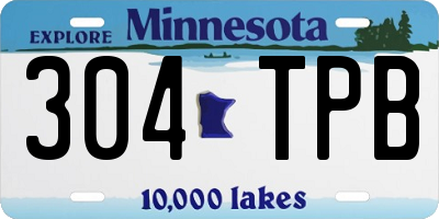 MN license plate 304TPB
