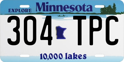 MN license plate 304TPC