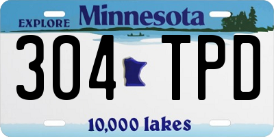 MN license plate 304TPD