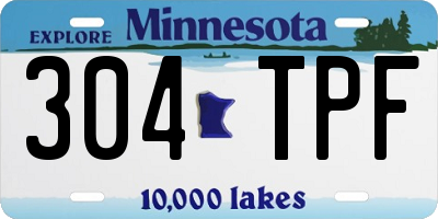 MN license plate 304TPF