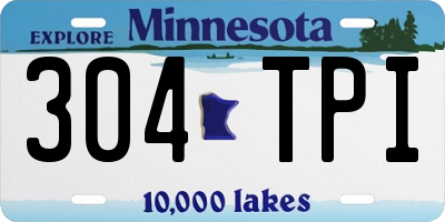 MN license plate 304TPI
