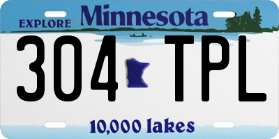 MN license plate 304TPL