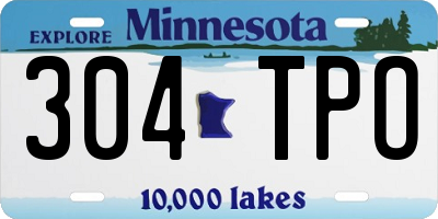 MN license plate 304TPO