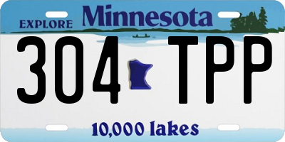 MN license plate 304TPP