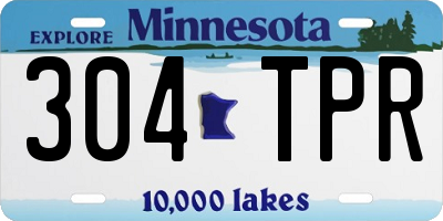 MN license plate 304TPR