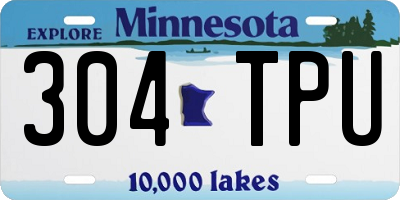 MN license plate 304TPU