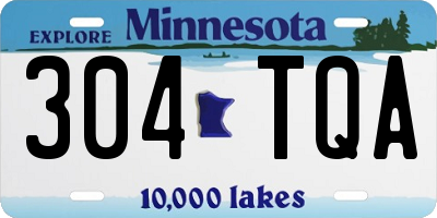 MN license plate 304TQA