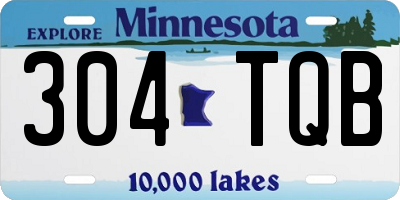 MN license plate 304TQB