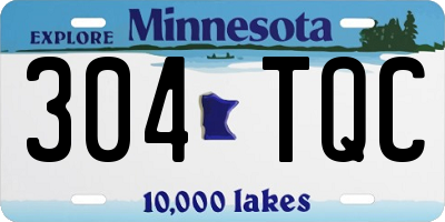 MN license plate 304TQC