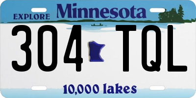 MN license plate 304TQL
